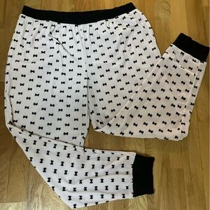 Kate Spade Light Pink and Black Pajama Pants with Pockets